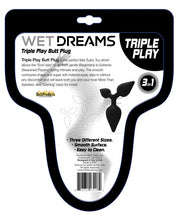 Load image into Gallery viewer, Wet Dreams Triple Play Anal Plug - Black