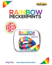 Load image into Gallery viewer, Rainbow Pecker Shape Candies In Tin-carded