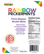 Load image into Gallery viewer, Rainbow Pecker Shape Candies In Tin-carded