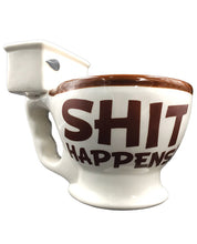 Load image into Gallery viewer, Shit Happens Toilet Bowl Shape Coffee Mug