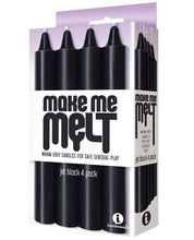 Load image into Gallery viewer, The 9's Make Me Melt Sensual Warm Drip Candles - Jet Black Pack Of 4
