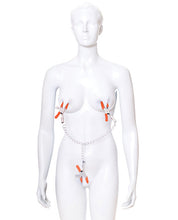 Load image into Gallery viewer, The 9's Orange Is The New Black Triple Your Pleasure Clamps &amp; Chain