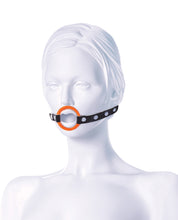 Load image into Gallery viewer, The 9's Orange Is The New Black Blow Gag Open Mouth Leather Gag