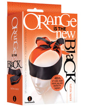 Load image into Gallery viewer, The 9's Orange Is The New Black Satin Sash Reversible Blindfold