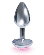 Load image into Gallery viewer, The 9's The Silver Starter Bejeweled Heart Stainless Steel Plug - Pink