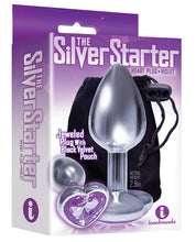 Load image into Gallery viewer, The 9's The Silver Starter Bejeweled Heart Stainless Steel Plug - Violet