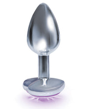 Load image into Gallery viewer, The 9's The Silver Starter Bejeweled Heart Stainless Steel Plug - Violet