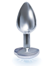 Load image into Gallery viewer, The 9's The Silver Starter Bejeweled Heart Stainless Steel Plug - Diamond