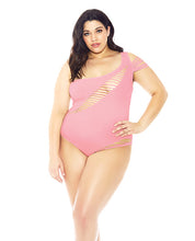 Load image into Gallery viewer, Slashed Seamless Teddy Pink Qn