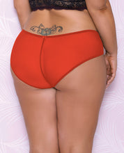 Load image into Gallery viewer, Scallop Lace &amp; Mesh Hipster Panty Red 3x