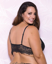 Load image into Gallery viewer, Lace Bralette W-adjustable Shoulder Strap Black 1x