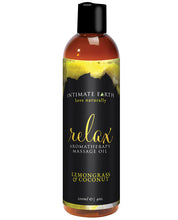 Load image into Gallery viewer, Intimate Earth Relaxing Massage Oil - 120 Ml Coconut &amp; Lemongrass