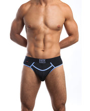 Load image into Gallery viewer, Jack Adams Flex Fit Jock Black-sky Blue Xl
