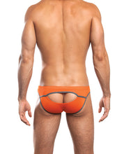 Load image into Gallery viewer, Jack Adams Fargo Low Rise Brief W-bodyflex Stretch &amp; Open Back Orange-grey Lg