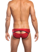 Load image into Gallery viewer, Jack Adams Fargo Low Rise Brief W-bodyflex Stretch &amp; Open Back Red-black Xl