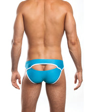 Load image into Gallery viewer, Jack Adams Fargo Low Rise Brief W-bodyflex Stretch &amp; Open Back Turquoise-white Xl