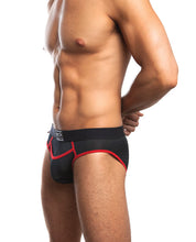 Load image into Gallery viewer, Jack Adams Flex Fit Army Brief Black-red Xl