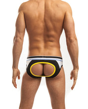 Load image into Gallery viewer, Jack Adams Striker Jock Brief Black-white-yellow Xl