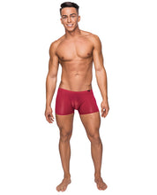 Load image into Gallery viewer, Seamless Sleek Short W-sheer Pouch Red Sm