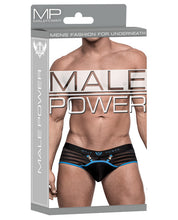 Load image into Gallery viewer, Clip Tease Unique Mesh Pouch Mini Short Blk-blu Sm