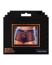 Load image into Gallery viewer, Male Power Mesh Branded Elastic Black Small