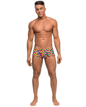 Load image into Gallery viewer, Pride Fest Contoured Pouch Mini Short Rainbow Xl