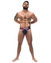 Load image into Gallery viewer, French Terry Cutout Thong Navy L-x