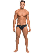 Load image into Gallery viewer, Clip Tease Unique Mesh Pouch Thong Blk-blu L-xl