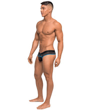 Load image into Gallery viewer, Clip Tease Unique Mesh Pouch Thong Blk-blu S-m