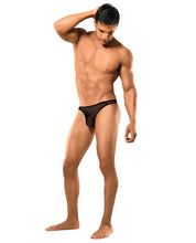 Load image into Gallery viewer, Male Power Stretch Net Pouch Thong Black L-xl