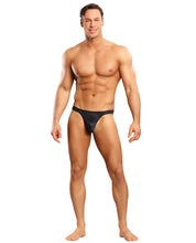 Load image into Gallery viewer, Satin Bong Thong Black S-m