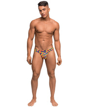 Load image into Gallery viewer, Pride Fest Contoured Pouch Bong Thong Rainbow L-xl