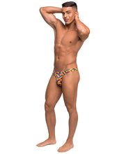 Load image into Gallery viewer, Pride Fest Contoured Pouch Bong Thong Rainbow L-xl