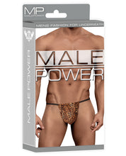 Load image into Gallery viewer, Male Power Posing Strap Thong Animal Print O-s