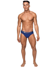 Load image into Gallery viewer, Pocket Pouch Cotton Spandex Thong W-cavity Blue L-xl