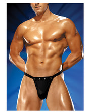 Load image into Gallery viewer, Male Power Rip Off Thong W-studs Black L-xl