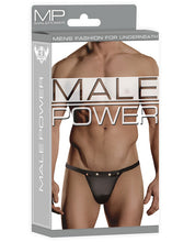Load image into Gallery viewer, Male Power Rip Off Thong W-studs Black L-xl