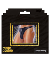 Load image into Gallery viewer, Male Power Zipper Thong Black S-m