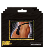 Load image into Gallery viewer, Male Power Bong Clip Thong Black S-m
