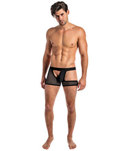 Load image into Gallery viewer, Eclipse Half Moon Net Short Black Xl