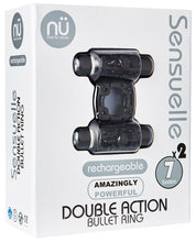 Load image into Gallery viewer, Sensuelle Double Action Cockring - 2x7 Function Black