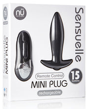 Load image into Gallery viewer, Sensuelle Remote Control Rechargeable Mini Plug - Black