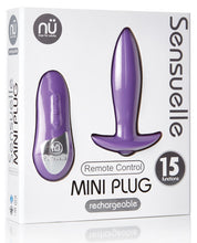 Load image into Gallery viewer, Sensuelle Remote Control Rechargeable Mini Plug - Purple