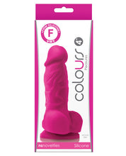 Load image into Gallery viewer, Colours Pleasures 4" Dong W-balls &amp; Suction Cup - Pink