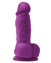 Load image into Gallery viewer, Colours Pleasures 4" Dong W-balls &amp; Suction Cup - Purple