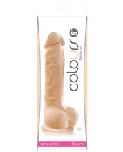 Load image into Gallery viewer, Colours Pleasures 5" Dong W-balls &amp; Suction Cup - White