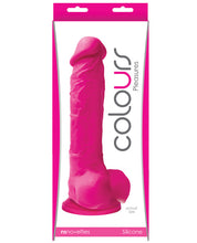 Load image into Gallery viewer, Colours Pleasures Silicone 8" Dildo W-suction Cup - Electric Pink