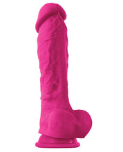 Load image into Gallery viewer, Colours Pleasures Silicone 8" Dildo W-suction Cup - Electric Pink