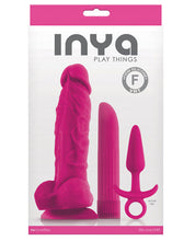 Load image into Gallery viewer, Inya Play Things Set Of Plug, Dildo &amp; Vibrator - Pink