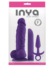 Load image into Gallery viewer, Inya Play Things Set Of Plug, Dildo &amp; Vibrator - Purple
